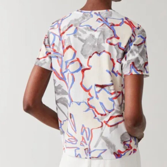 COS Abstract Printed Cotton-Jersey T-Shirt - Small - Picture 4 of 9